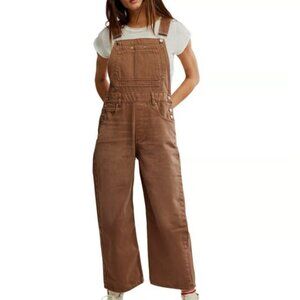 NWT Free People Deep Trance Cotton Overalls Women’s Size M – Casual Relaxed Jump